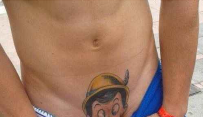 Pinocchio penis tattoo - ðŸ§¡ X-Rated Tattoo Gets Man Banned from Airline - Y...