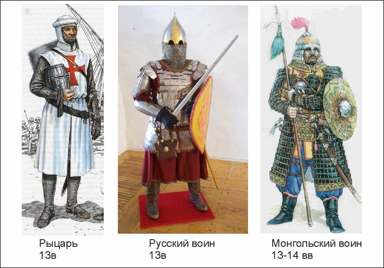 Вооружение воинов древнерусских монгольских рыцарей-крестоносцев