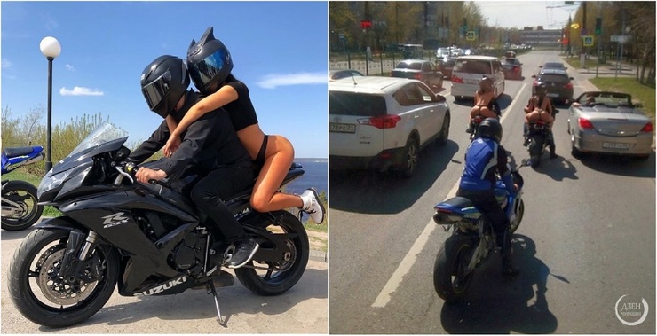 Красивые ню фото девушек на мотоциклах и другой мототехнике (30 фото)