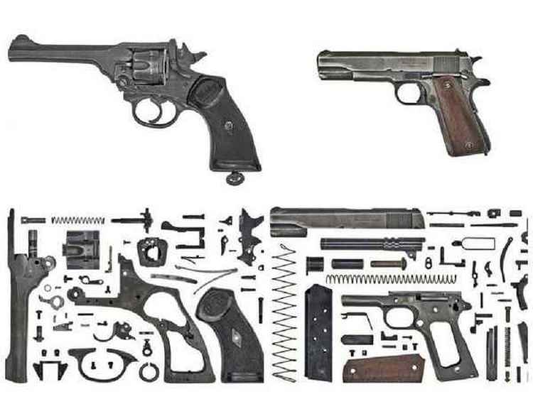 Кольт 1911 из бумаги - развертки для распечатывания Бумага, Развёртки, Клей для