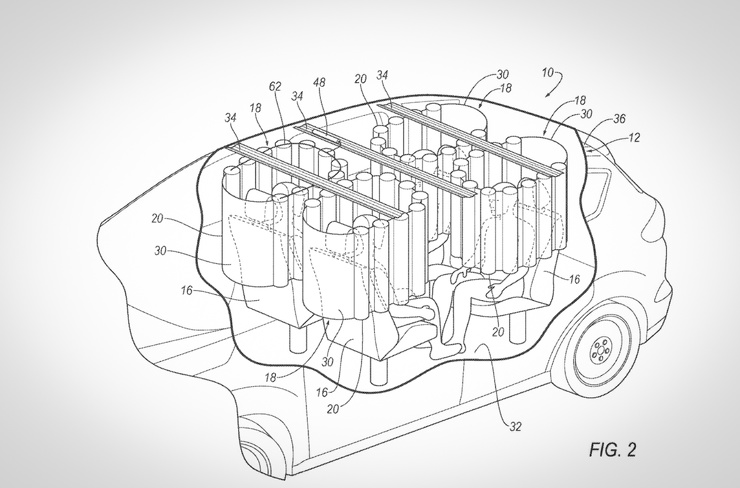 Ford запатентовал подушки безопасности на потолке автомобиля