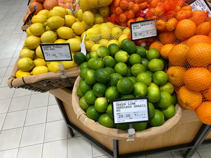Какие цены на продукты в эмиратах