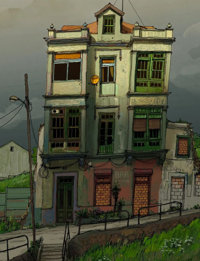 Уютные улочки в иллюстрациях Alariko