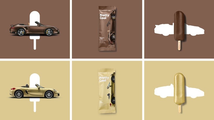 Porsche выпустила мороженое в пяти фирменных цветах