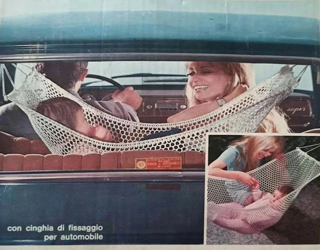 В 1970-х автомобильные гамаки для младенцев были вещью!