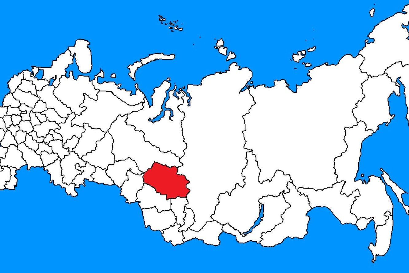 Карта субъектов РФ без названий