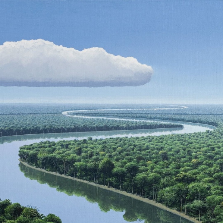 Мы просто песчинки на этой Земле: Томас Санчес рисует гигантские леса и массивные ландшафты