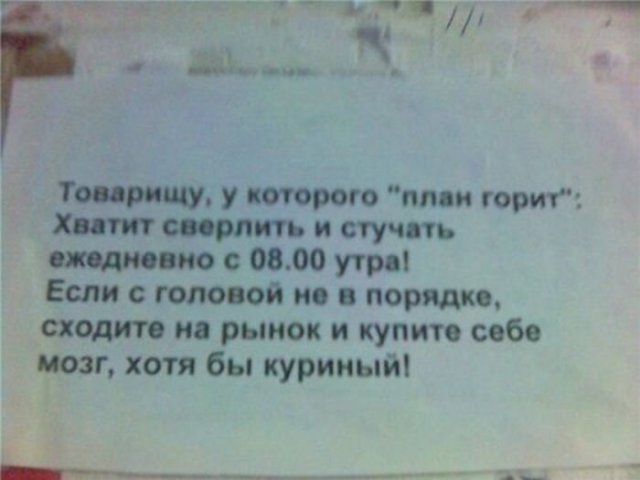 Странные и смешные объявления в подъездах